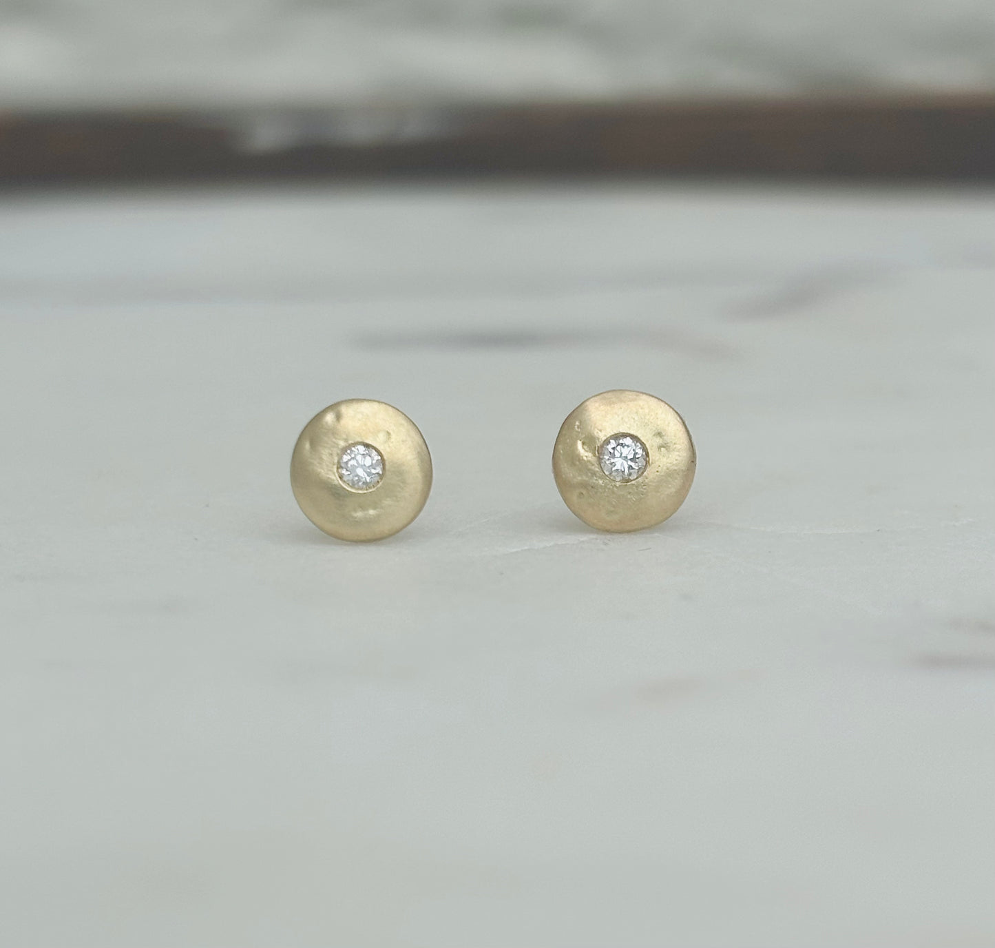 18ct gold diamond studs