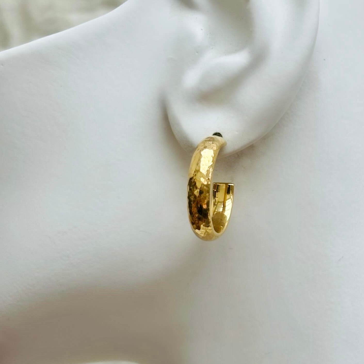 Bombe hammered hoop earrings