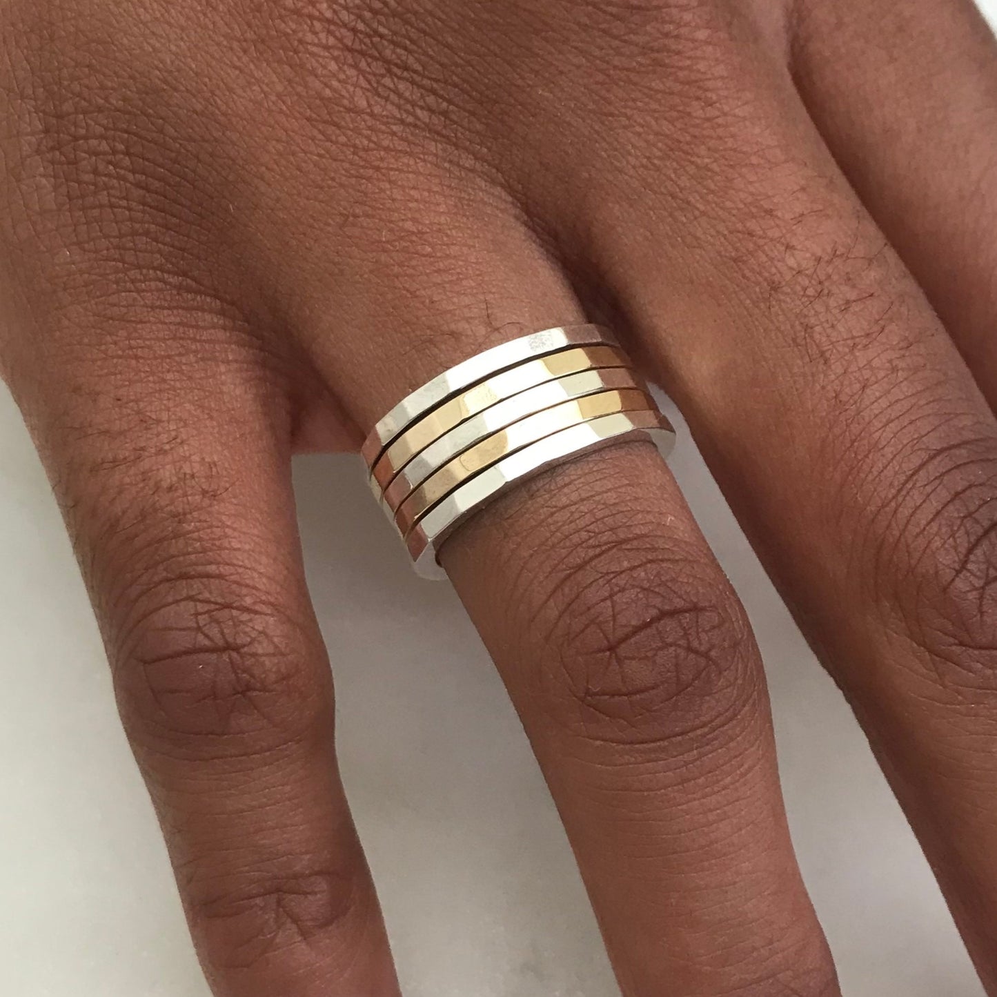 Individual silver or 9ct gold stacking rings
