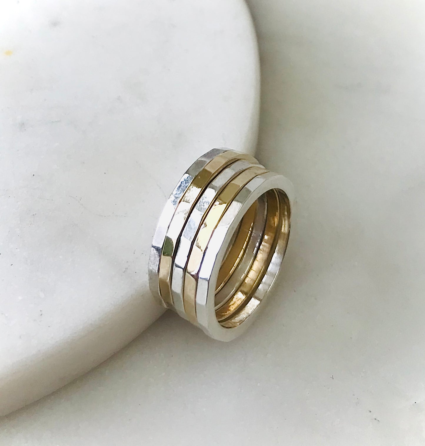 Individual silver or 9ct gold stacking rings