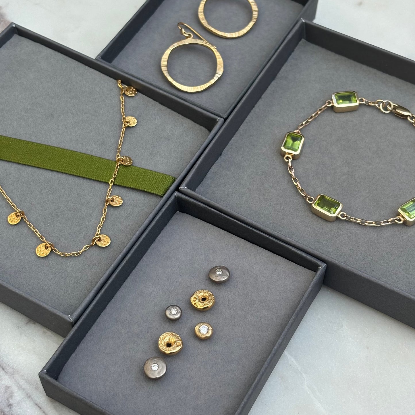 18ct gold diamond studs