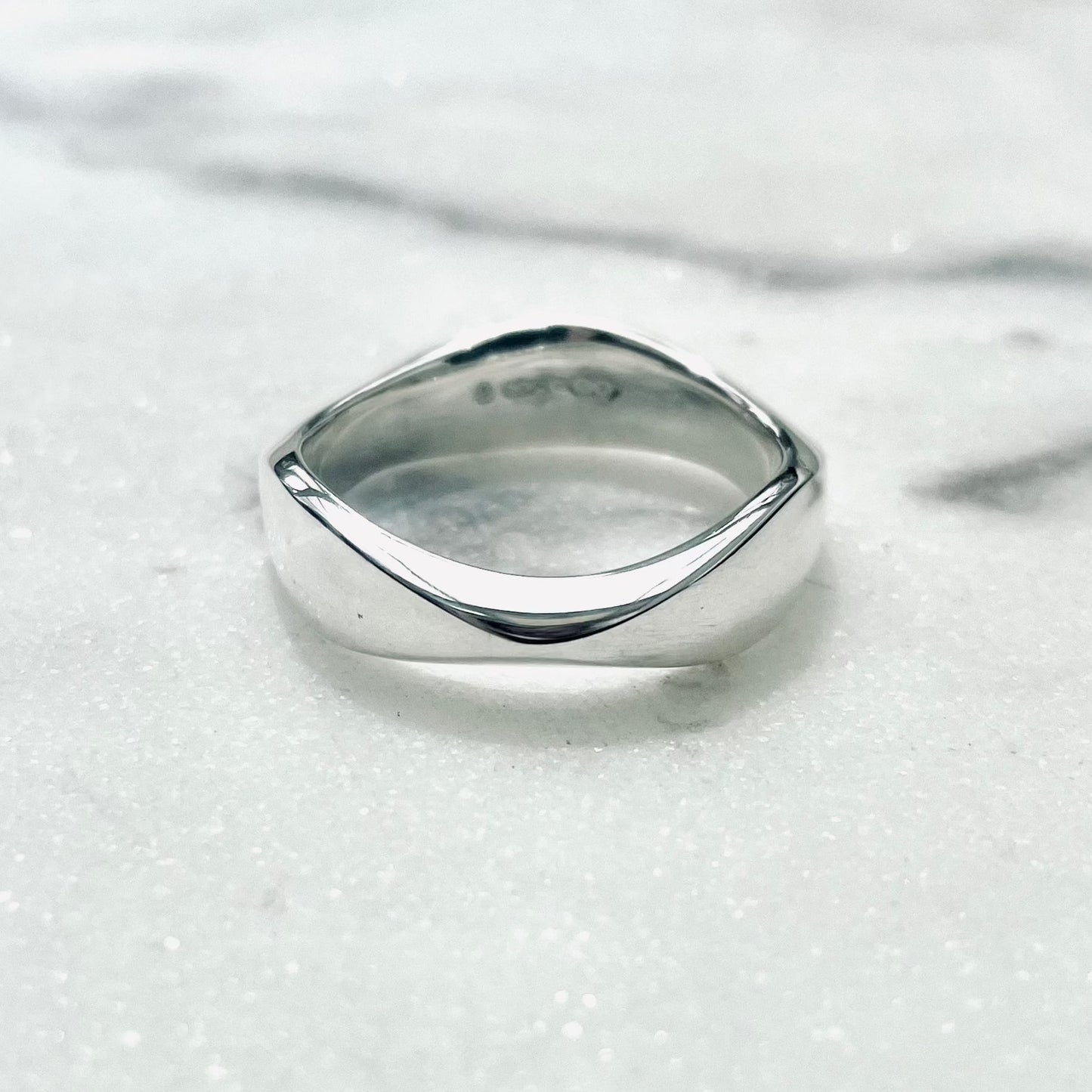 Wide Flow ring silver or gold vermeil