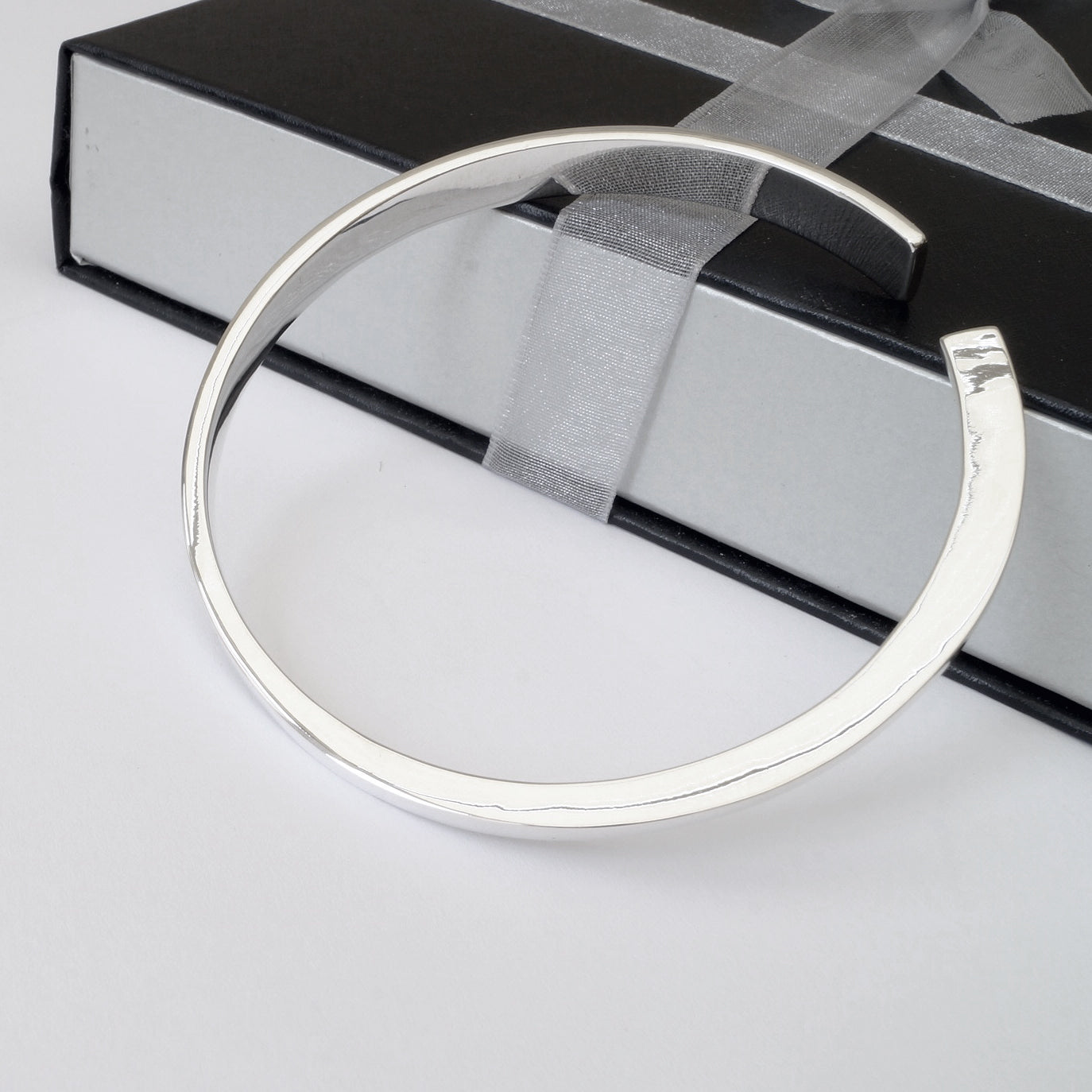 Silver Wedge Bangle