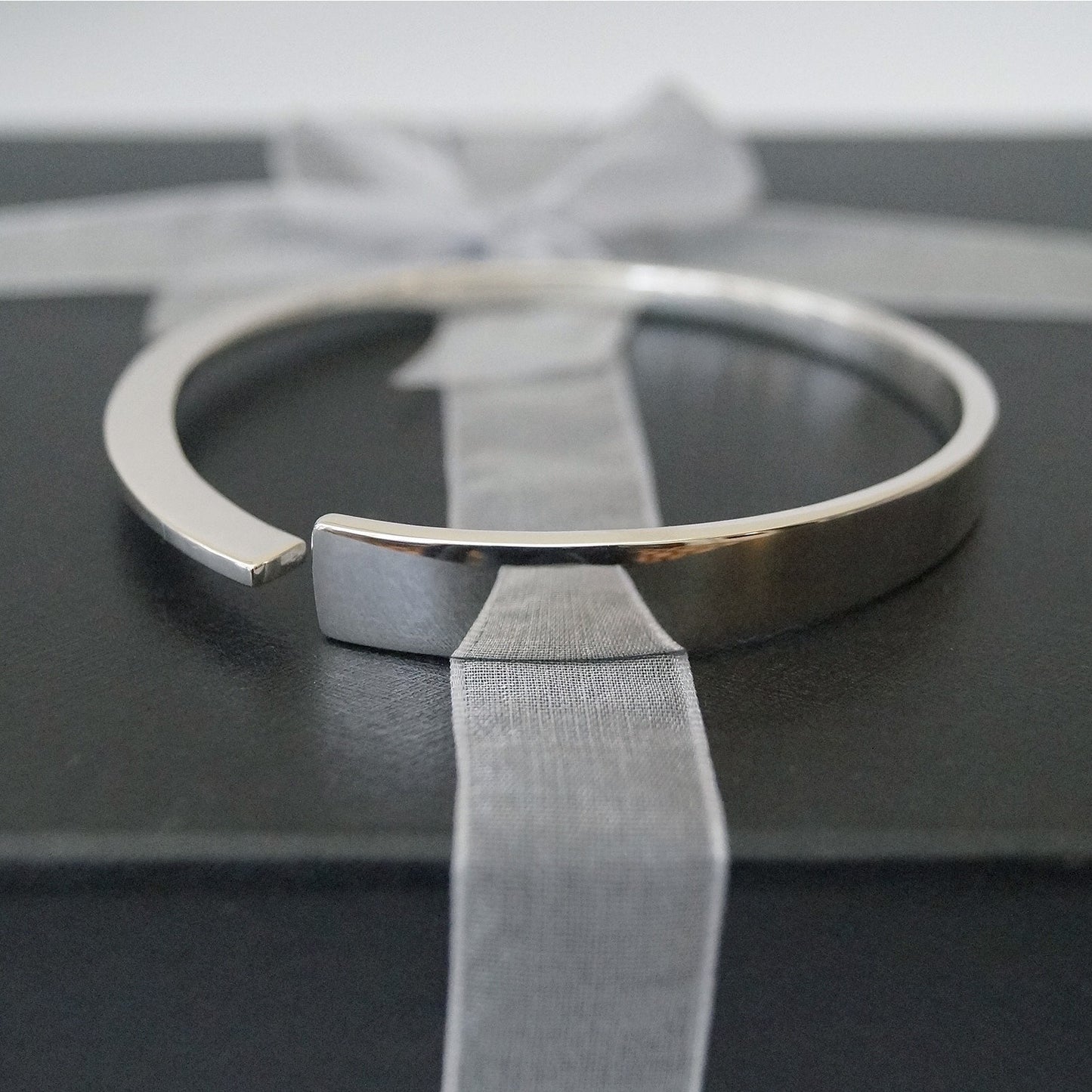 Silver wedge bangle