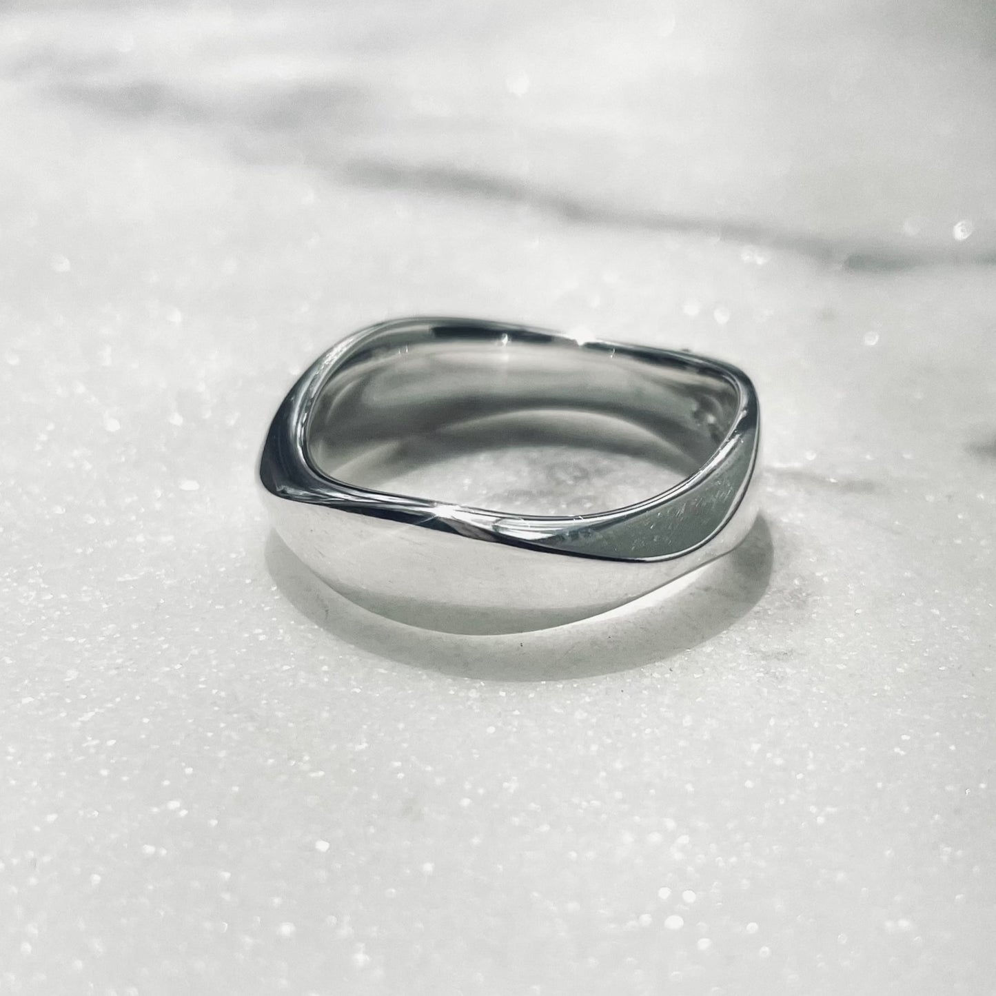 Silver Wide Flow ring
