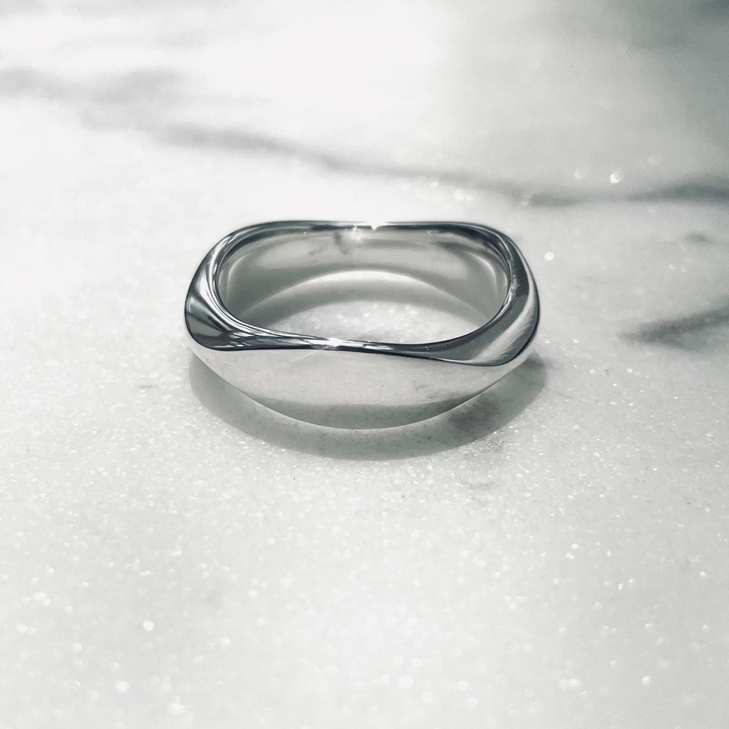 Silver Wide Flow ring
